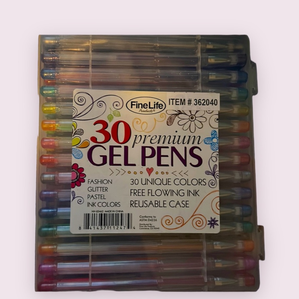 30 gel pens (NEW) fine life